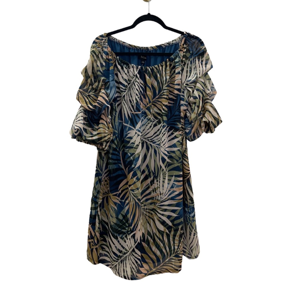 Palm print dress